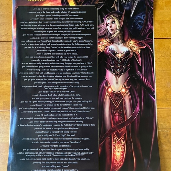 World of Warcraft Poster Sz 24x36 Large College Collection Wall Room Decor - Picture 8 of 8